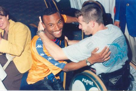 avec  le champion  de france en skie